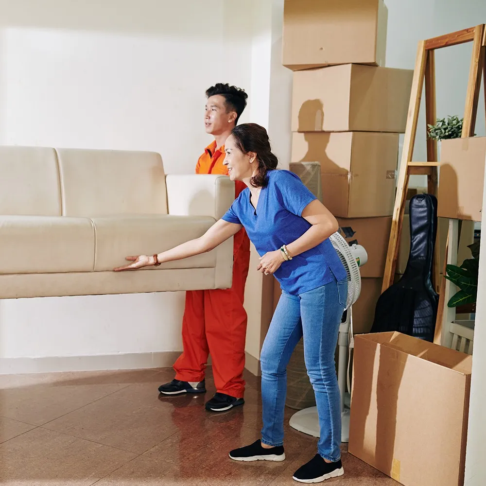 Furniture delivered at the destination